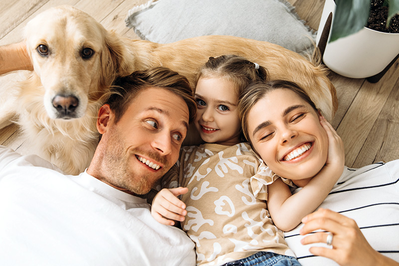 family-enjoying-comfortable-home